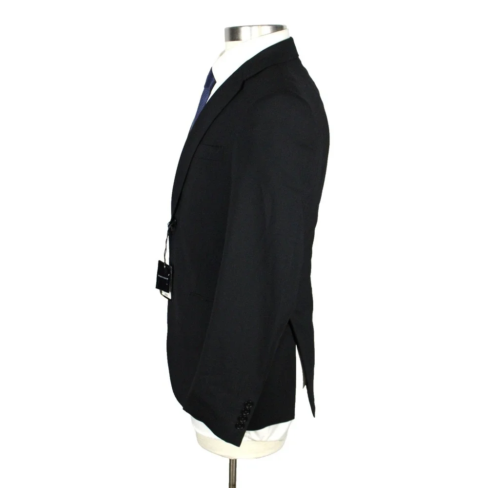Emporio Armani Blazer 38 R (48 EU) Mens Black Wool M Line Slim Fit Sport Coat